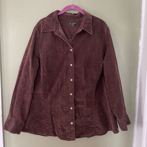 Eddie Bauer vintage Corduroy Button Down Shirt